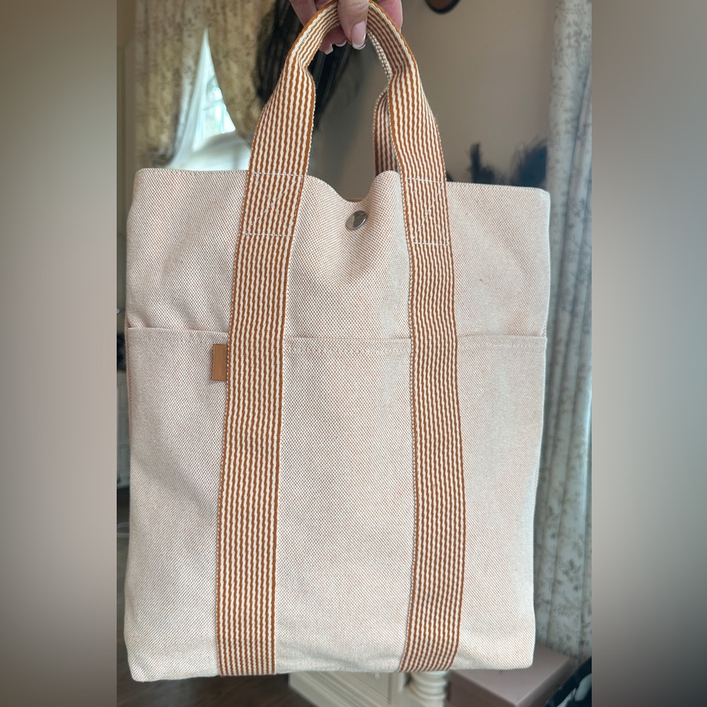 HERMES TOILE FOURRE TOUT CABAS